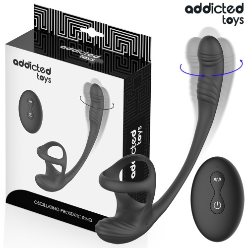 ADDICTED TOYS - PLUG ANALE CON VIBRAZIONE E OSCILLAZIONE A 360 E STIMOLATORE DEI TESTICOLI